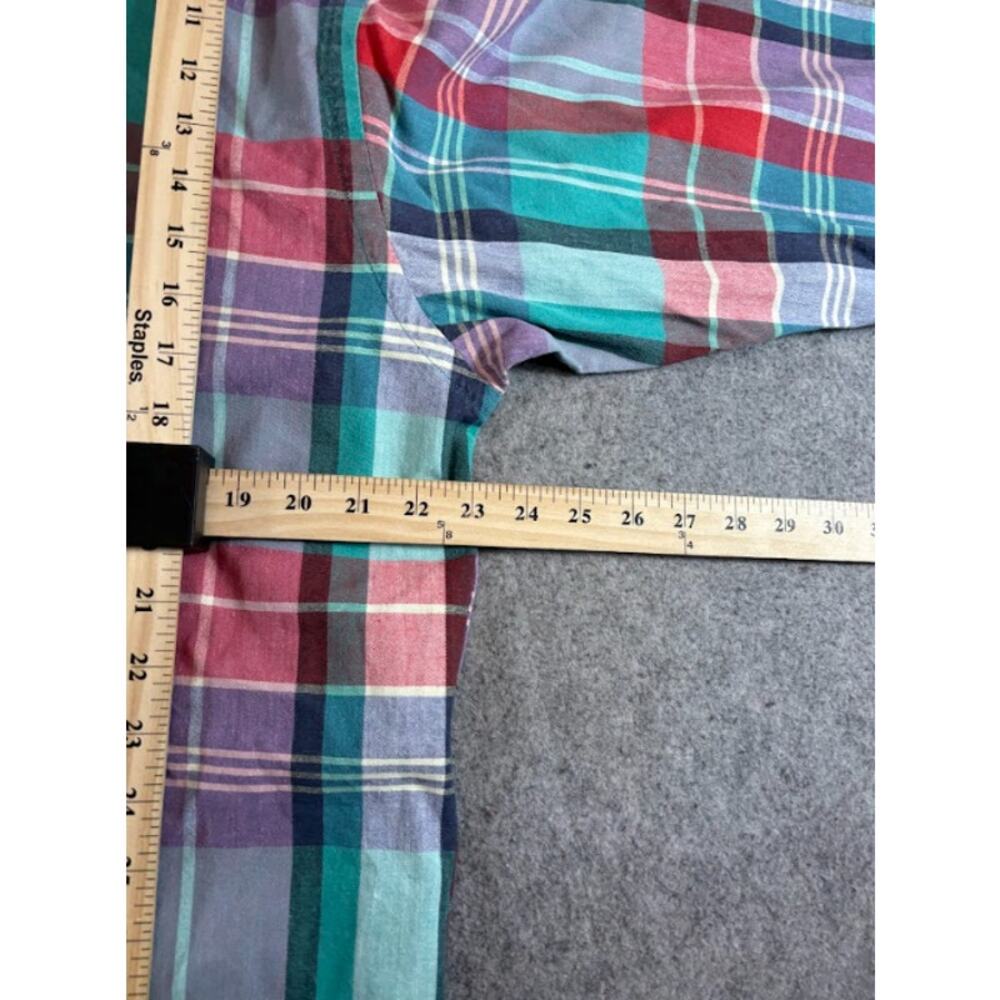 VTG 90s Ralph Lauren Blaire Button Down Shirt Mens M Plaid Mini Pony Preppy Y2K - Picture 5 of 6